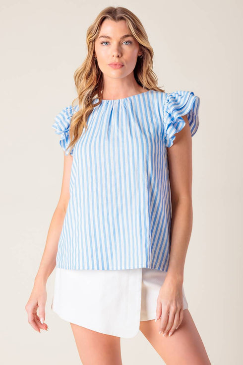sweet-harmony-blue-woven-top Flying Tomato-Sophia's StyleTOPS-1