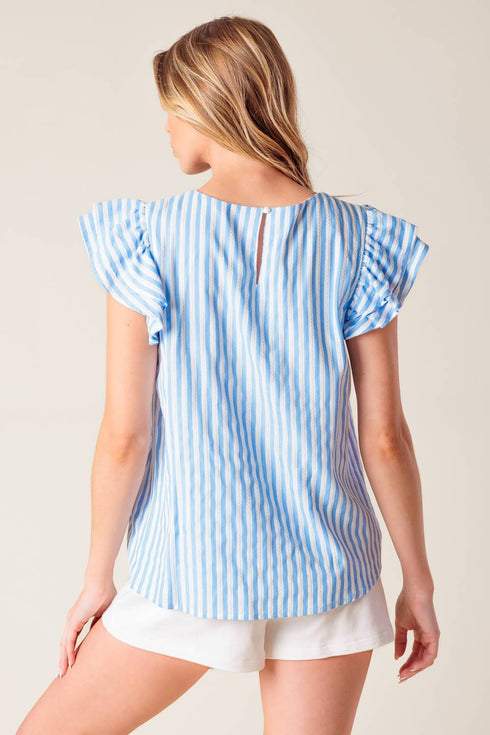 sweet-harmony-blue-woven-top Flying Tomato-Sophia's Style-2