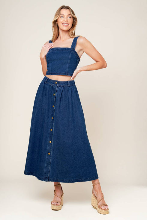 simply-the-vibe-denim-top-and-skirt-set Flying Tomato-Sophia's Style-5