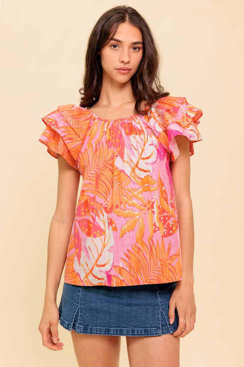 evening-glow-pink-woven-top Flying Tomato-Sophia's Style-5