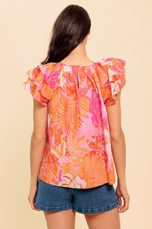 evening-glow-pink-woven-top Flying Tomato-Sophia's Style-6
