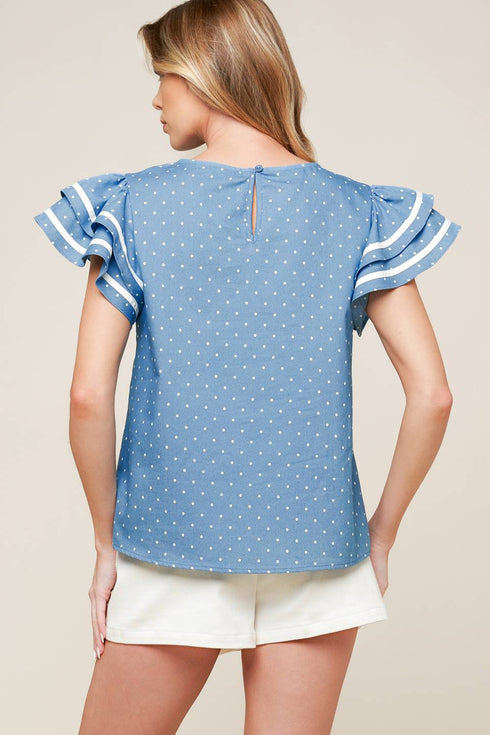 weekend-getaway-blue-woven-top Flying Tomato-Sophia's Style-7