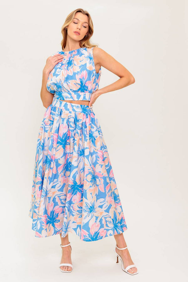 golden-hour-harmony-woven-top-and-skirt-set Flying Tomato-Sophia's StyleTOPS-1