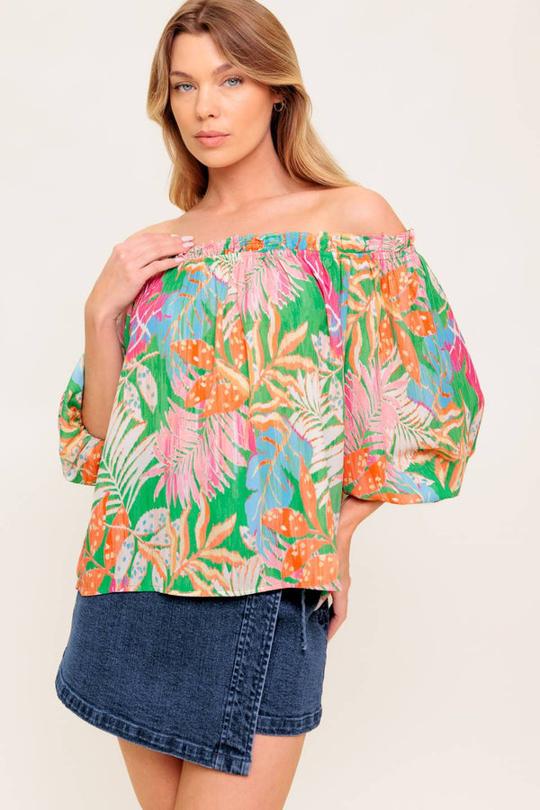 loving-vow-green-woven-top Flying Tomato-Sophia's StyleTOPS-1