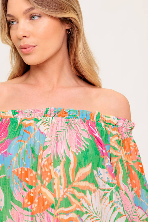 loving-vow-green-woven-top Flying Tomato-Sophia's Style-2