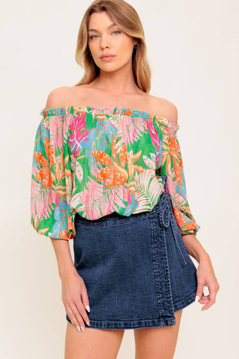 loving-vow-green-woven-top Flying Tomato-Sophia's Style-4