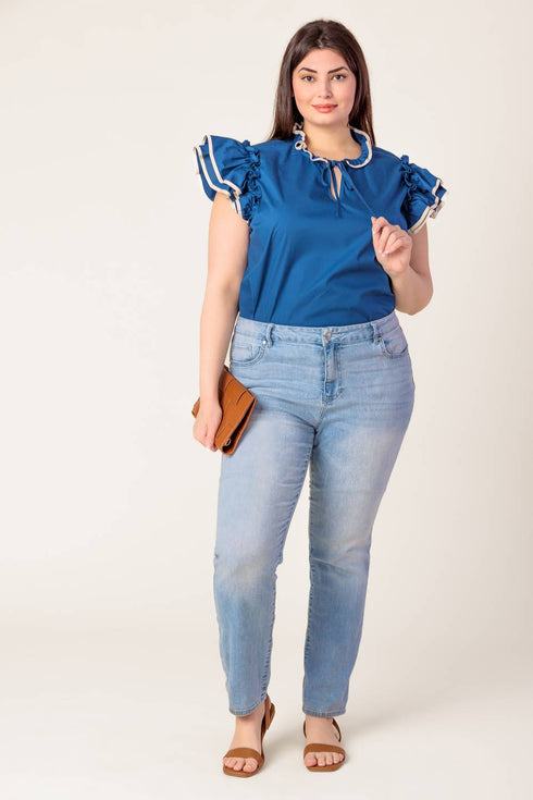 the-time-is-right-woven-top Flying Tomato-Sophia's Style-11