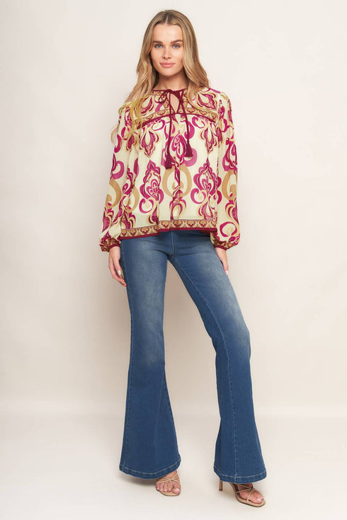 fusion-groove-woven-top Flying Tomato-Sophia's Style-2