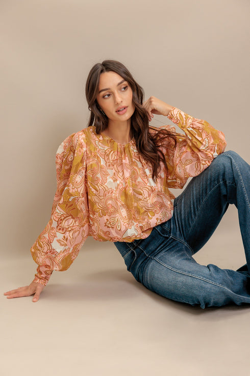 paisley-breeze-woven-jacquard-top Flying Tomato-Sophia's StyleTOPS-1
