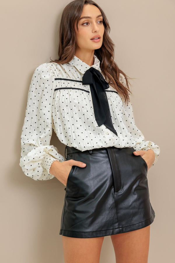 romance-stitch-ivory-woven-top Flying Tomato-Sophia's StyleTOPS-1