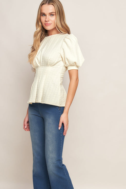 cream-twist-woven-top Flying Tomato-Sophia's Style-5