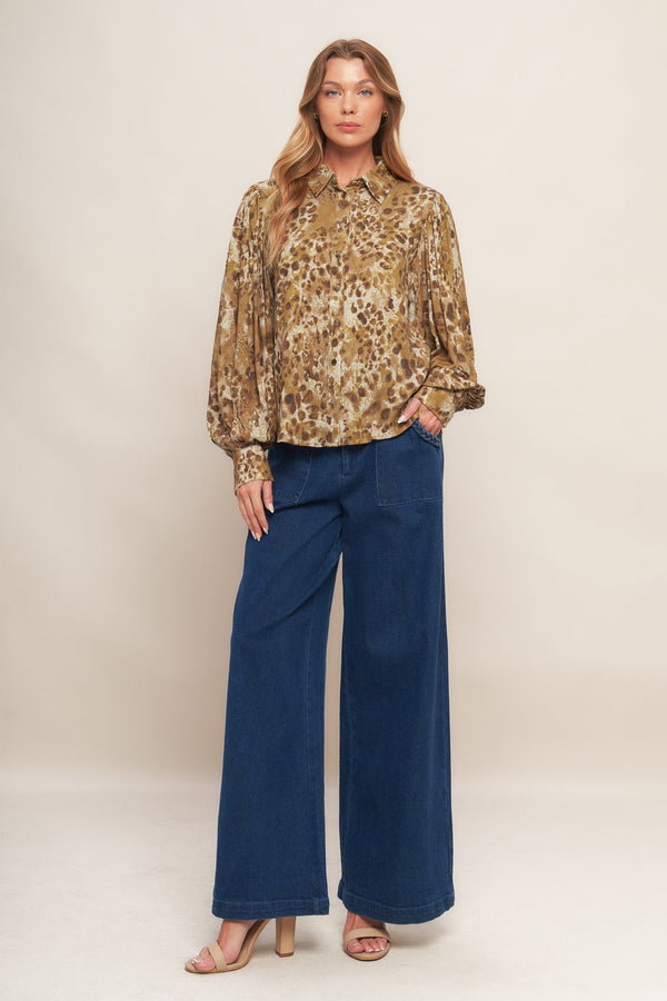 wild-luxe-taupe-woven-top Sophia's StyleTOPS-1