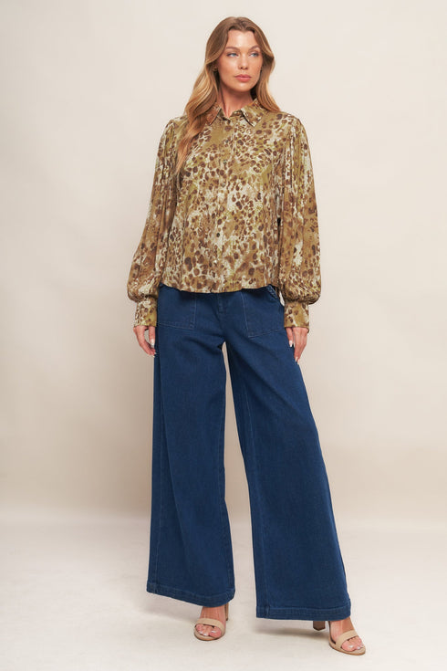 wild-luxe-taupe-woven-top Sophia's Style-3