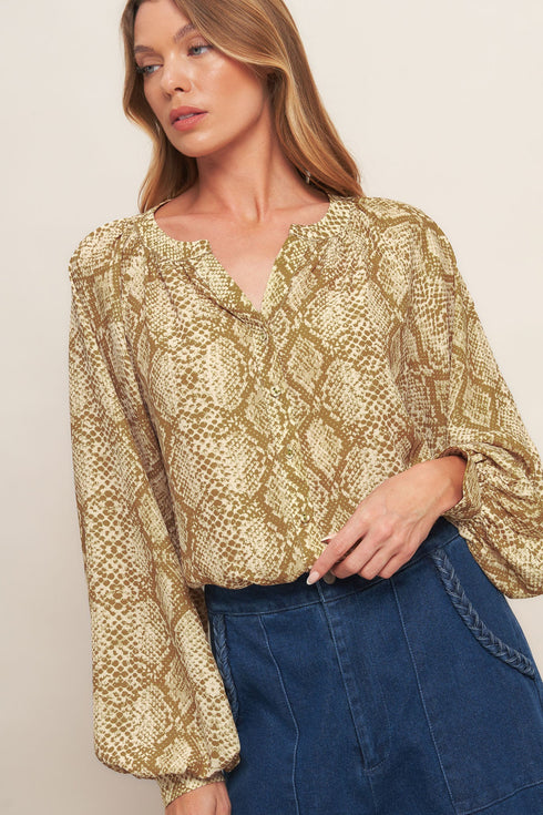 retro-chic-taupe-woven-top Sophia's StyleTOPS-1