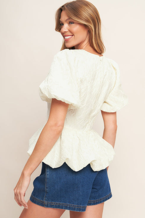 vanilla-scallop-woven-top Sophia's Style-2