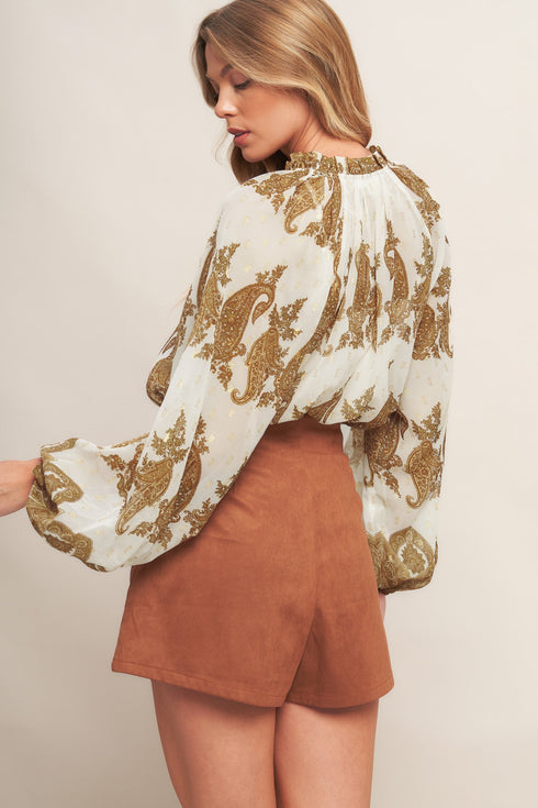 moroccan-spice-ivory-woven-top Flying Tomato - Sophia's Style-2