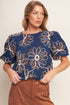 retro-bloom-puff-sleeve-woven-top Sophia's Style-6
