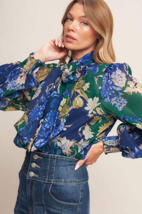 royal-tapestry-woven-top Flying Tomato - Sophia's Style-5