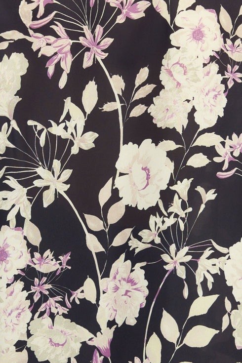 GARDEN GLAM BLACK WOVEN TOP