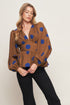 BLUE MOON DOTS WOVEN TOP