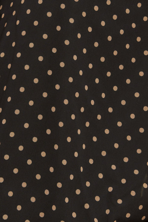 MIDNIGHT DOT CHIC WOVEN TOP