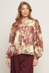 CHATEAU FLORAL WOVEN TOP