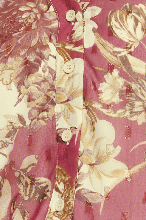 CHATEAU FLORAL WOVEN TOP