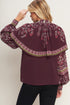 aztec-cherry-woven-top Flying Tomato - Sophia's Style-5