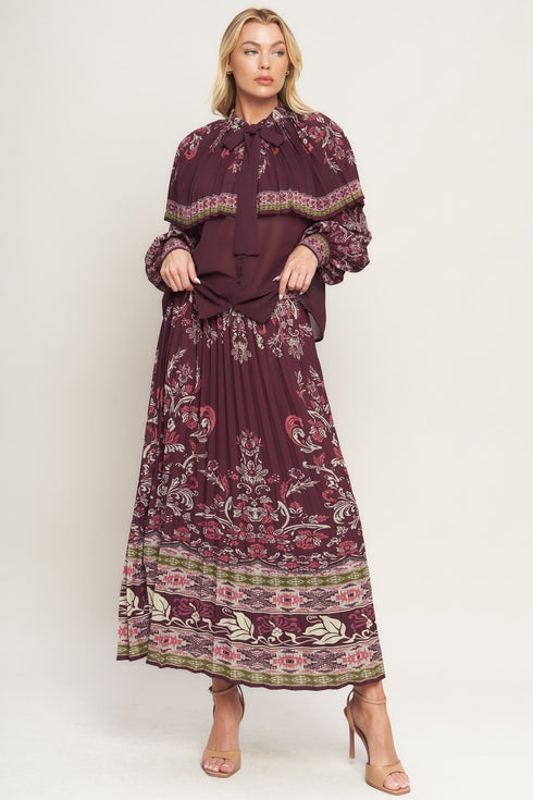 aztec-cherry-woven-top Flying Tomato - Sophia's Style-6