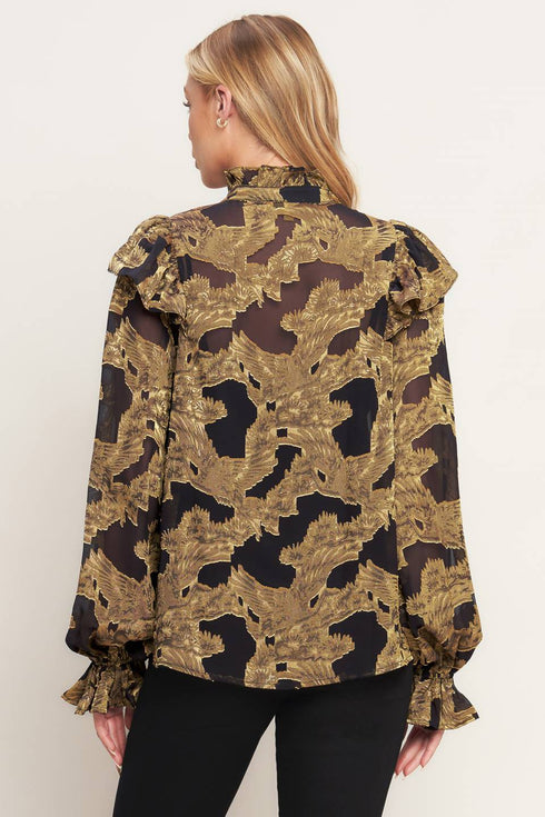 shadow-glint-woven-top Flying Tomato - Sophia's Style-5