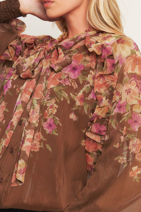 earthly-romance-woven-top Flying Tomato - Sophia's Style-2