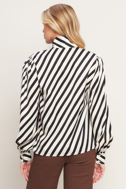 vogue-stripe-woven-top Flying Tomato - Sophia's Style-5