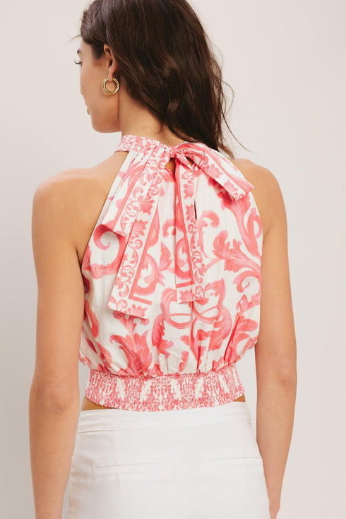 amalfi-sunset-halter-woven-top-flying-tomato-sophias-style-2