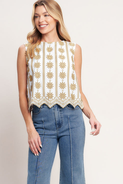 sun-kissed-woven-embroidered-top-flying-tomato-Sophia's Style-3