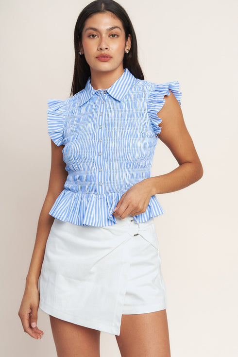 effortlessly-sweet-striped-woven-top-flying-tomato-Sophia's Style-3