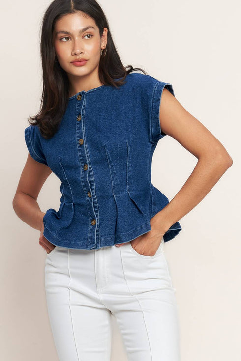 the-one-you-keep-denim-top-flying-tomato-Sophia's StyleTOPS-1