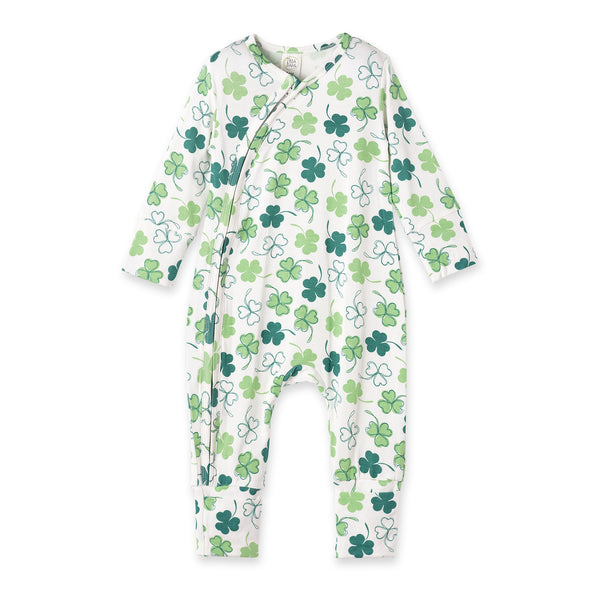 shamrock-zip-romper-convertible-cuff-bamboo-sleeper-Sophia's StyleRompers w/Zipper-1