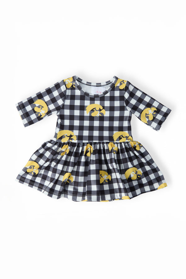 iowa-plaid-tigerhawk-3-4-sleeve-twirl-bodysuit-sophias-styleTwirl Bodysuit - 3/4 Sleeve-1