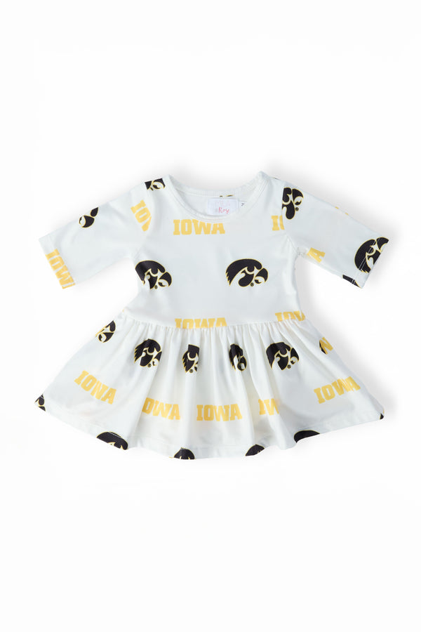 iowa-white-tigerhawk-3-4-sleeve-twirl-bodysuit-sophias-styleTwirl Bodysuit - 3/4 Sleeve-1