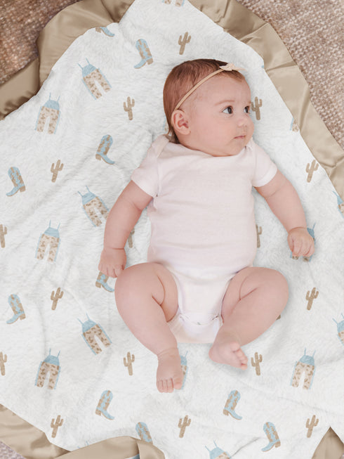 ultra-soft-thick-reversible-baby-blanket-howdy-partner-blue jujube bags at sophiasstyle.com