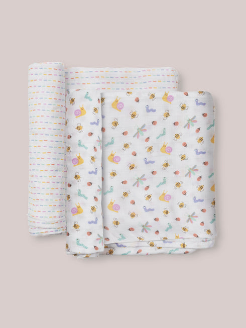 2-pack-square-swaddle-blanket-set-love-bug- at Sophia's Style-4