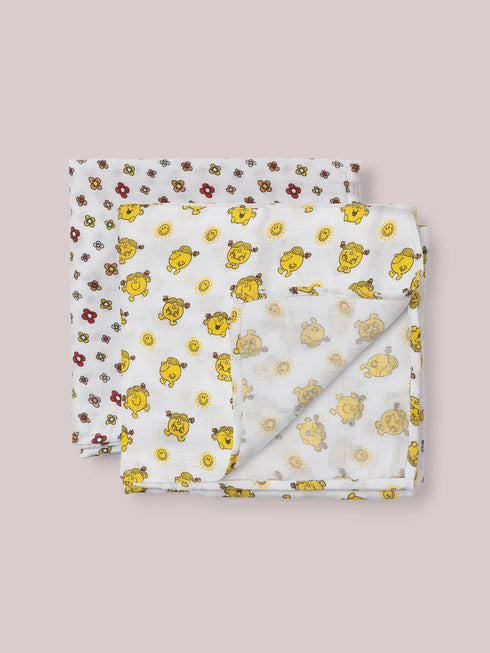 2-pack-square-swaddle-blanket-set-little-miss-sunshine-trade- at Sophia's Style-2