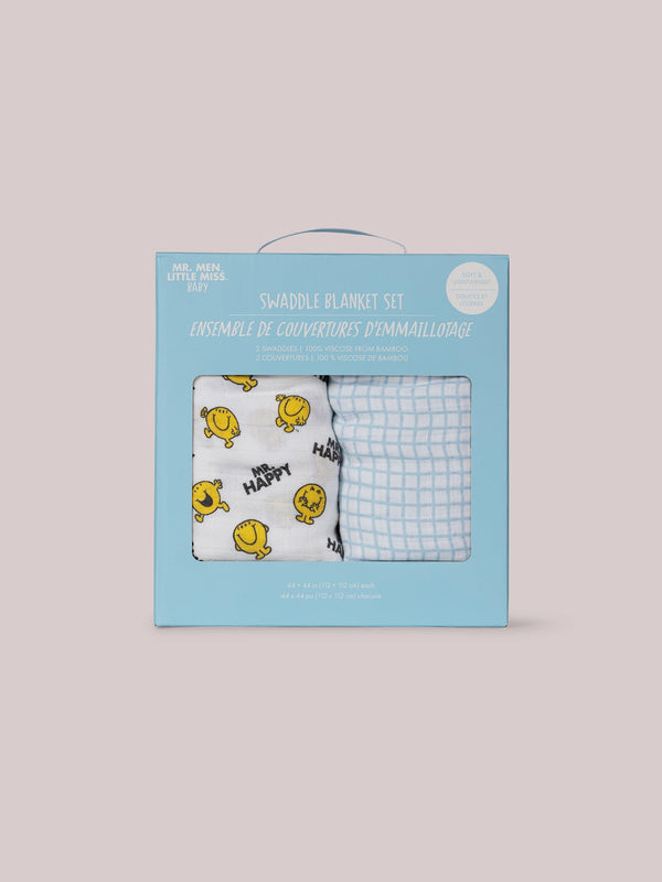 2-pack-square-swaddle-blanket-set-mr-happy-trade-JuJuBe at Sophia's StyleSwaddle Blanket Sets-1