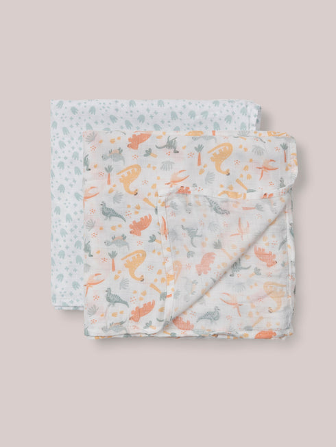 2-pack-square-swaddle-blanket-set-roarsome- at Sophia's Style-3