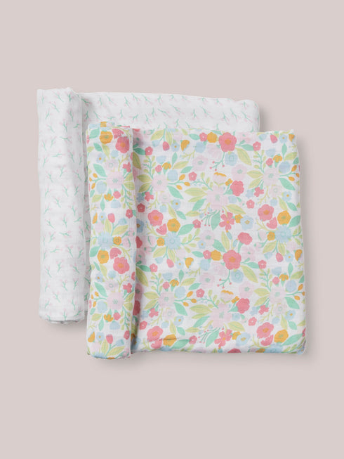 2-pack-square-swaddle-blanket-set-sweet-daisy- at Sophia's Style-4