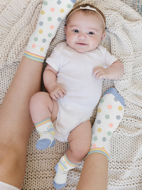mama-me-matching-socks-set-happy-baby-vibes jujube bags at sophiasstyle.com