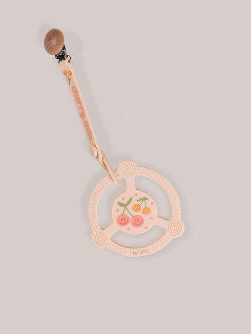 silicone-teether-ring-detachable-clip-cherry-cute-by-doodle-by-meg jujube bags at sophiasstyle.com