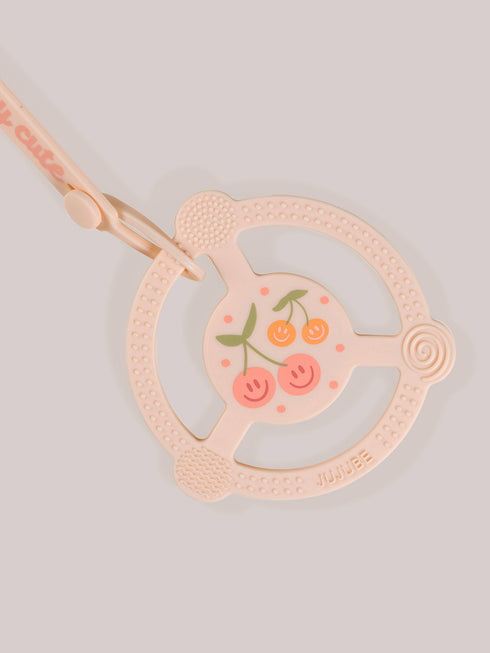 silicone-teether-ring-detachable-clip-cherry-cute-by-doodle-by-meg jujube bags at sophiasstyle.com