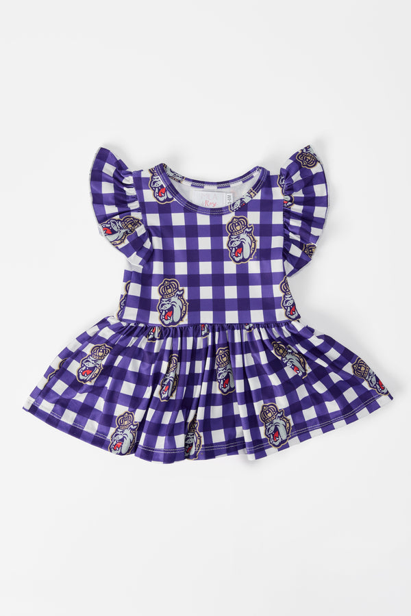 jmu-plaid-duke-dog-flutter-twirl-bodysuit-Sophia's StyleTwirl Bodysuit - S/S Flutter-1