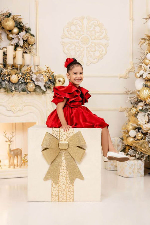 josephine-red-party-dress-tha-dressing - Sophia's Style -2